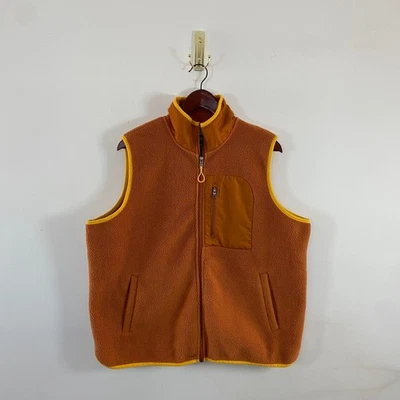 Tek Gear сожженный оранжевый флисовый жилет нагрудный карман женщин XL Gorpcore гранола повседневный - Изображение 1 из 4