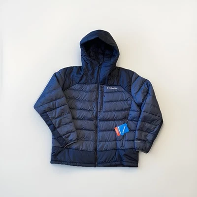 Men’s Columbia Autumn Park II Down Omni Heat Hooded Jacket XL NWT Blue - Image 1 of 4