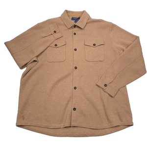 168 $ Polo Ralph Lauren camelbeige doppelt gestrickte Mesh Hemdjacke Herren Größe 2XL - Bild 1 von 9