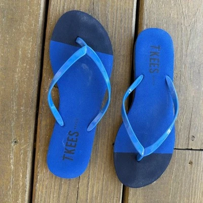 Tkees Blue and Navy Flip Flops - Image 1 of 4