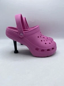 UK 8 rosa hochhackige Sommer Sandalen geschlossene Zehe lustig einzigartig hässlich Party Schuhe - Bild 1 von 14