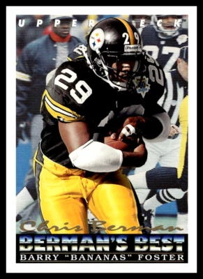 1993 Upper Deck #435 Barry "Bananas" Foster Pittsburgh Steelers Football Card - Image 1 of 2