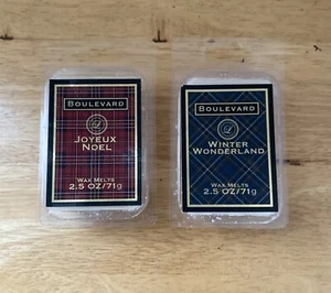 X2 Boulevard Scented Wax Melts Joyeux Noel & Winter Wonderland NIB 2.5oz Ea. - Picture 1 of 2