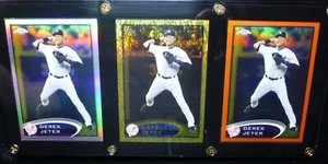 2012 Topps Chrome Derek Jeter Refractor, Orange Refractor & Topps Gold Sparkle - Picture 1 of 2
