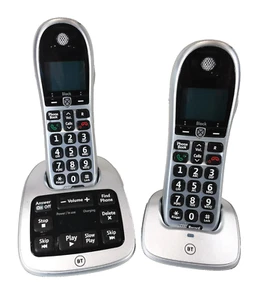 BT4600 Twin Big Button Landline Cordless Phone Answer Machine Call Blocker - Zdjęcie 1 z 10