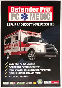 Defender Pro 2012 PC Medic 2012 Computer Security - Windows NEW in Box - Picture 1 of 7