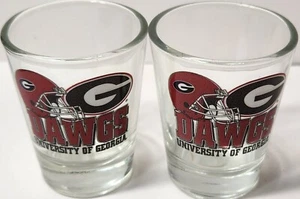 Bicchiere da collezione/souvenir 2 oz University of Georgia Bulldogs (set di 2) - Foto 1 di 1