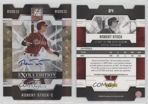 2009 Donruss Elite Extra Edition Status Gold Signatures /5 Robert Stock #64 Auto