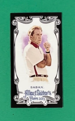 2013 TOPPS ALLEN & GINTER MINI BLACK BORDER NICK SABAN #244 - Image 1 of 2