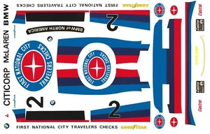 #2 BMW 320i CITICORP 1977 1/64th HO Scale Slot Car Decals - Picture 1 of 3