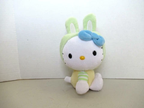 TY Beanie Babies HELLO KITTY EASTER BUNNY Mint Green About 5.5" Cover