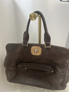LONGCHAMP VINTAGE GATSBY LEDERHANDTASCHE braun. Authentisch - Bild 1 von 17