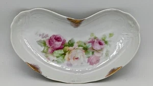 Vintage Hand Painted Bavaria Floral Roses Trinket Dish Dresser Vanity Dish - Picture 1 of 5