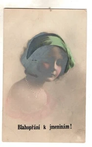 Lady RPPC Hand Colored Vintage Postcard - Picture 1 of 2