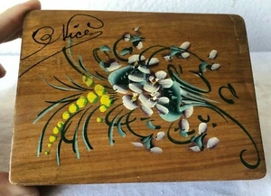 Antica scatola in legno -portagioie /arte sorrentina -Souvenir -Nizza - Foto 1 di 9