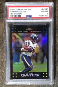 2007 Topps Chrome TC143 Antonio Gates Refractor PSA 8 NM-MT - Picture 1 of 2