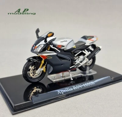 modellino moto scala 1/24 aprilia RSV 1000 R modellini motocicletta collezione - Immagine 1 di 4