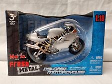 Maisto Fresh Metal Ducati Motorcycle Diecast 1:18 Silver
