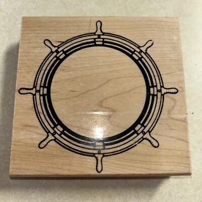 Foto náutica sello de goma montado en marco de volante de barco Inkadinkado 6738Q Foto 1 de 3