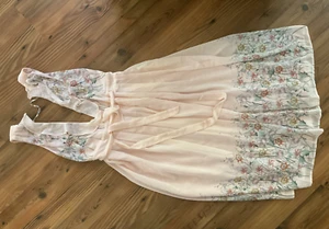 Wickelkleid Bristol Blush Rosa Blumen Cottagecore Rüschen Midi M - Bild 1 von 9