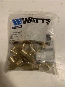 WATTS 10 PCS 3/4 X 1/2" X 3/4" BRASS CRIMP RING TEE FITTINGS-LEAD FREE; 0653075 - Picture 1 of 4