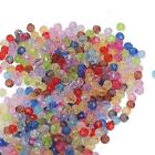 Acrylic Round Beads 500 Pcs Sturdy Durable Colorful Loose Beads Tear Resistance