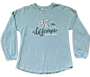 Matilda Jane Womens Blue Shirt Be The Difference 3/4 Sleeves - Picture 1 of 4