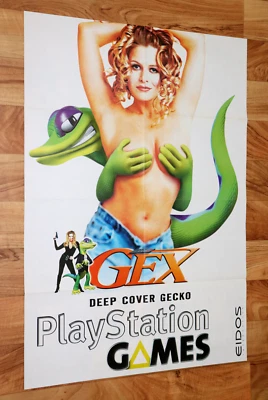 Gex 3 Deep Cover Gecko / Driver Game Boy PS1 N64 Rare Vintage Poster 79x56cm - Image 1 of 4