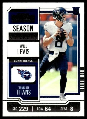 2023 Panini Contenders Season Ticket Will Levis Tennessee Titans #97 - Image 1 of 2