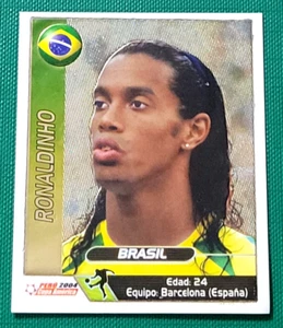 2004 Navarrete Copa America #196 RONALDINHO BRAZIL Sticker Promo Soccer FOIL - Picture 1 of 6