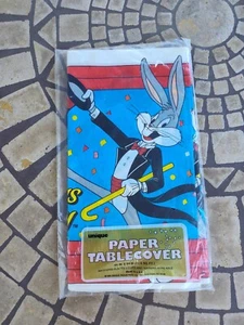Vintage NOS 1989 Looney Tunes Bugs Hase Papier Tischabdeckung von Unique - Bild 1 von 8