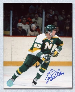 Brian Bellows Signed Minnesota North Stars Vintage 8x10 Photo - Picture 1 of 2