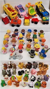 Fisher Price Little People Lot 60+ Animals Vehicles Bus Van Helicopter Batman - Picture 1 of 4