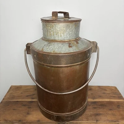 Batidora de leche galvanizada grande - jardinera ideal / utilería de boda Foto 1 de 4