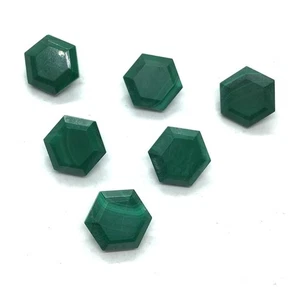 Piedra preciosa suelta AAA corte hexagonal malaquita natural para hacer todo tipo de joyas - Imagen 1 de 19