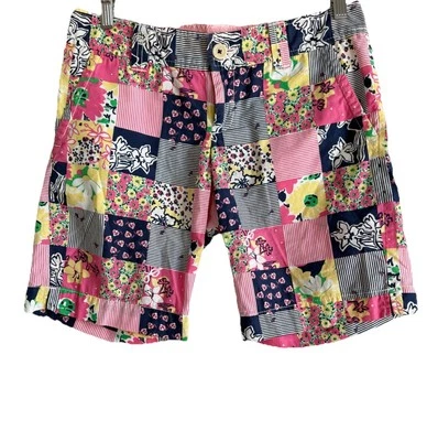 Pantalones Cortos Lilly Pulitzer Callahan Patchwork Para Mujer 2 Azul Rosa Floral Multicolor Foto 1 de 4