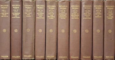 The Sahib Edition of Rudyard Kipling Works 10 Volume Set P.F. Collier 1909 Foto 1 de 4