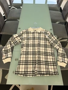 Vintage Burberry Beige Novacheck Cotton Long Sleeve Polo XL - Picture 1 of 7