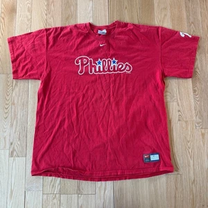 Vintage Nike Team Philadelphia Phillies 2005 Red Center Swoosh Tee Adult XXL - Bild 1 von 10