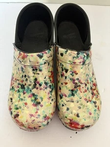 Dansko Professional Paint Splash Women EU 40 US 9-9.5 Patent Leather - Picture 1 of 5