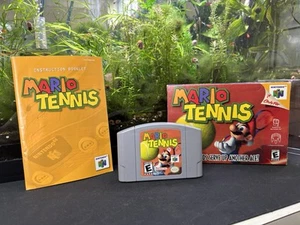 Mario Tennis (Nintendo 64, 2000) N64 Game Cartridge, Box, Manual in good shape - Picture 1 of 17