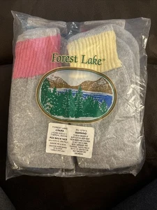 Forest Lake Ladies Size 9-11 4 Pairs Thermal Socks New Gray With Color Band NEW - Picture 1 of 8