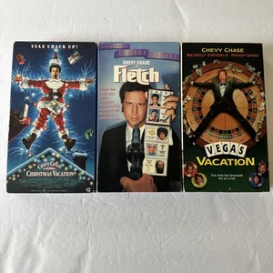 Chevy Chase 3VHS lot! National Lampoon Christmas Vacation Vegas Fletch 3VHS - Picture 1 of 6