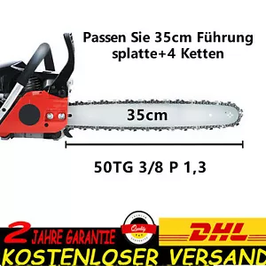 4x Sägekette + 1 Schwert passend Stihl 023 MS230 MS 230 3/8P 50 TG 1,3mm 35cm - Bild 1 von 9