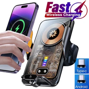 66W Fast Wireless Car Charger Automatic Clamping Mount Air Vent Phone Holder - Picture 1 of 22