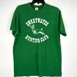 Sport-T Vintage Size XL Crewneck T-Shirt Green Sweetwater Hunting Club Graphic - Picture 1 of 9