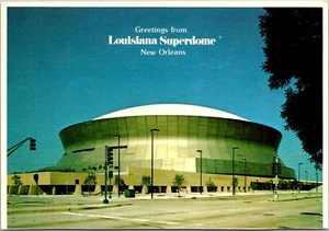 Postcard Greetings from Louisiana Superdome New Orleans LA - Bild 1 von 2
