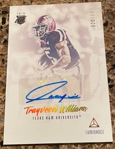 Panini-Luminance Trayveon Williams 2019 (tinta RC) autógrafo SN/149 TEX A&M/CINCY - Imagen 1 de 2