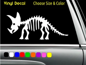Triceratops Skelett Dinosaurier Aufkleber Laptop Fenster Sticker Größe Farbe wählbar - Bild 1 von 2