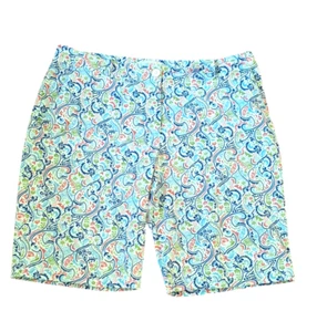 Pantalones Cortos Mujer Talbots Algodón Paisley Diseño Flor Talla Grande 14 - Imagen 1 de 2